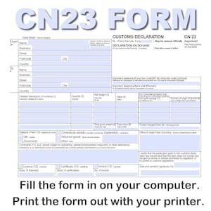 CN23 PDF prêt à remplir sur votre ordinateur - Fichier numérique