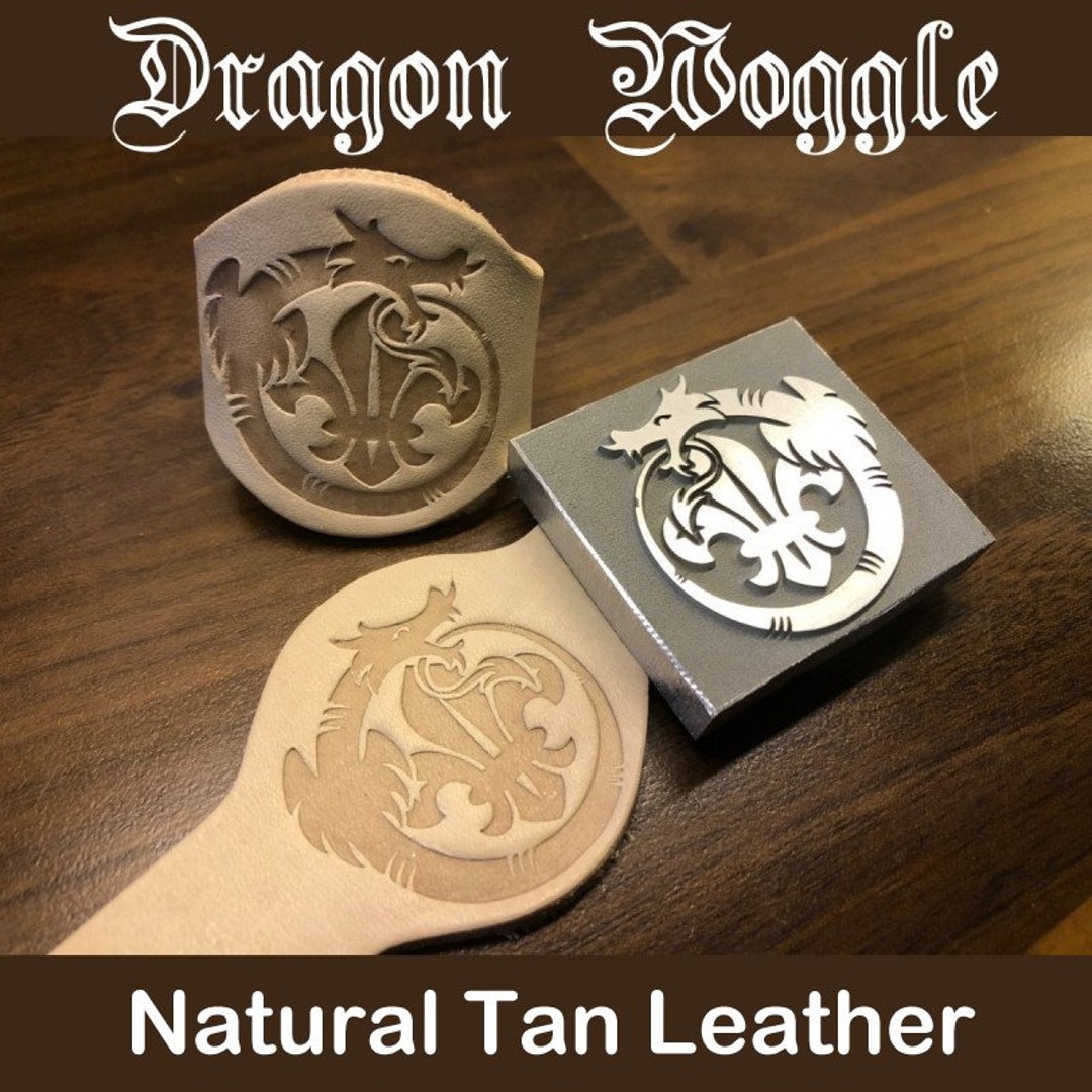 Dragon Natural Tan Leather Woggle - Etsy UK