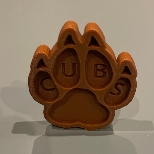 3D Wolf Paw Print Cub Scout Woggle Slide - .stl Digital File