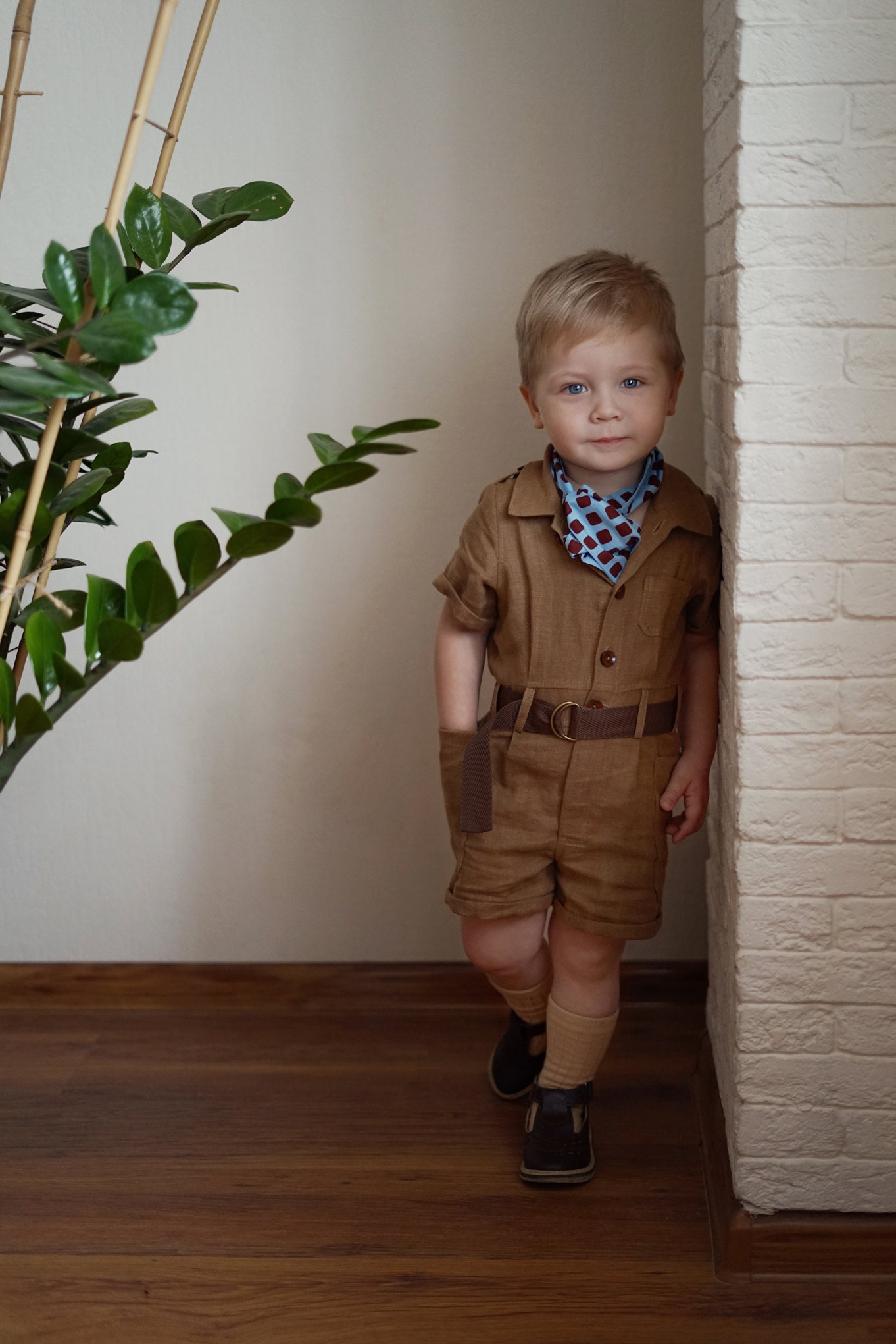 Baby Safari Anzug mit Gürtel Jumpsuit zum Geburtstag Safari Etsy