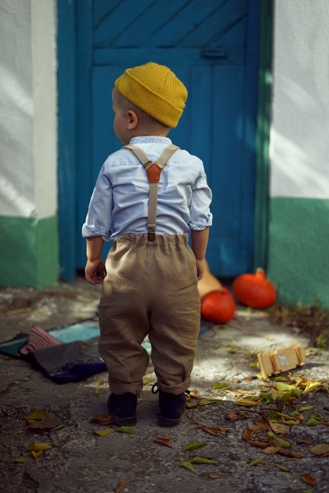 Boys Linen Shirt with long sleeves Mandarin Collared white Etsy