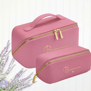 Neues Modell Kosmetiktasche mit Namen Make-up Tasche Schminktasche Beauty Case Beauty-Set personalisiert Bild 2