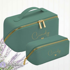 Nuovo modello Borsa per cosmetici con nome Borsa per il trucco Borsa per il trucco Beauty Case Set di bellezza personalizzato immagine 1