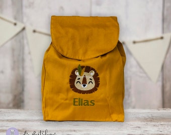 Kinderrucksack Canvas |  Kindergartenrucksack | Kitarucksack | bestickt mit Name | AMBER