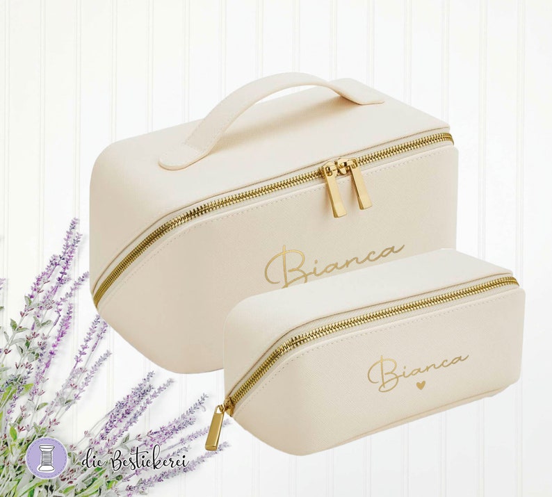 Nuovo modello Borsa per cosmetici con nome Borsa per il trucco Borsa per il trucco Beauty Case Set di bellezza personalizzato immagine 3