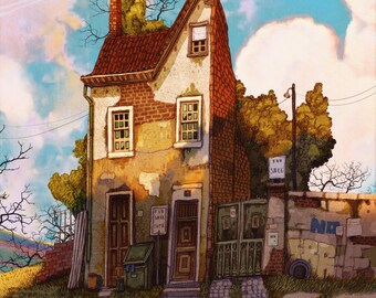 May include: A two-storey brick house with a red tiled roof is for sale. The house has a small garden with a gate and a post box. There is a sign that says "For Sale" on the front of the house. The house is in a residential neighbourhood with trees and a blue sky.