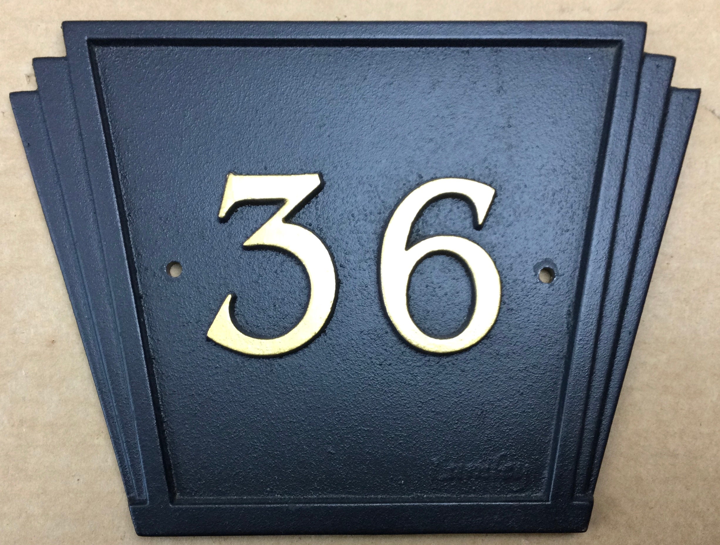 Art Deco House Number Sign Etsy UK