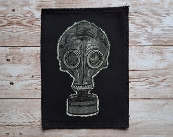 Gas Mask Patch | Punk Patch | Screen Printed Patch | Horror Patch | High Quality Patch | Handmade Patch | Sew On Patch | Apocalypse Patch