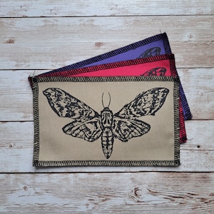Moth Patch | Handmade Screen Printed Patch | Sew On Patch