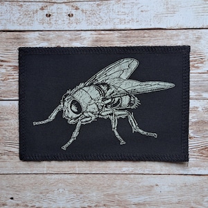 Fly Patch | Screen Printed Patch | Sew on Patch | Insect Patch | Punk Patch