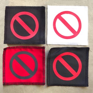 Do Not Symbol Patch | Screen Printed Sew On Patch | Punk Patch