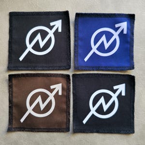 Squat Symbol Patch | Handgjort screentryckt | Punk-patch