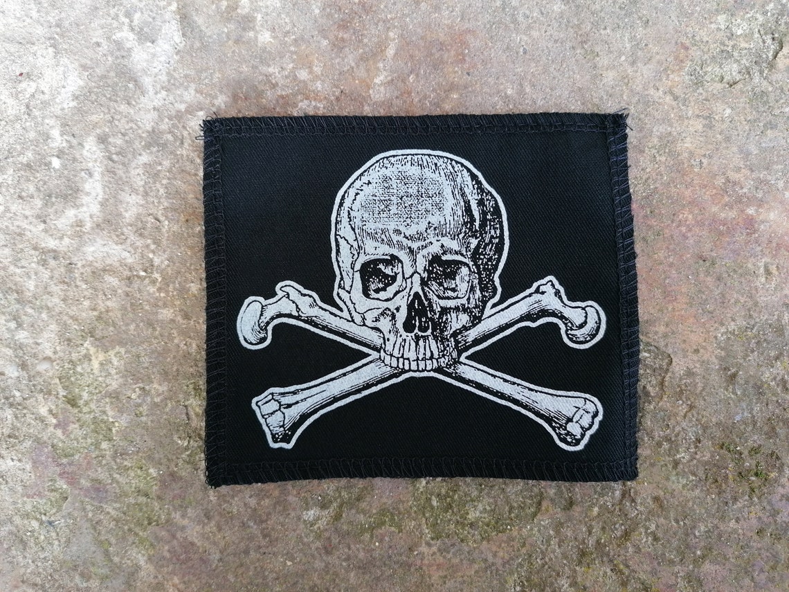 Skull With Bones Patch Dark Gothic Punk Patch Horror Patch | Etsy