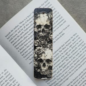 Skull Wooden Bookmark | Handmade | Original Art Decoupage