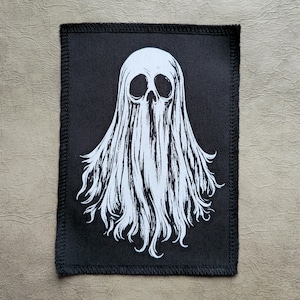 Ghost Patch | Screen Printed Patch | Sew On Patch
