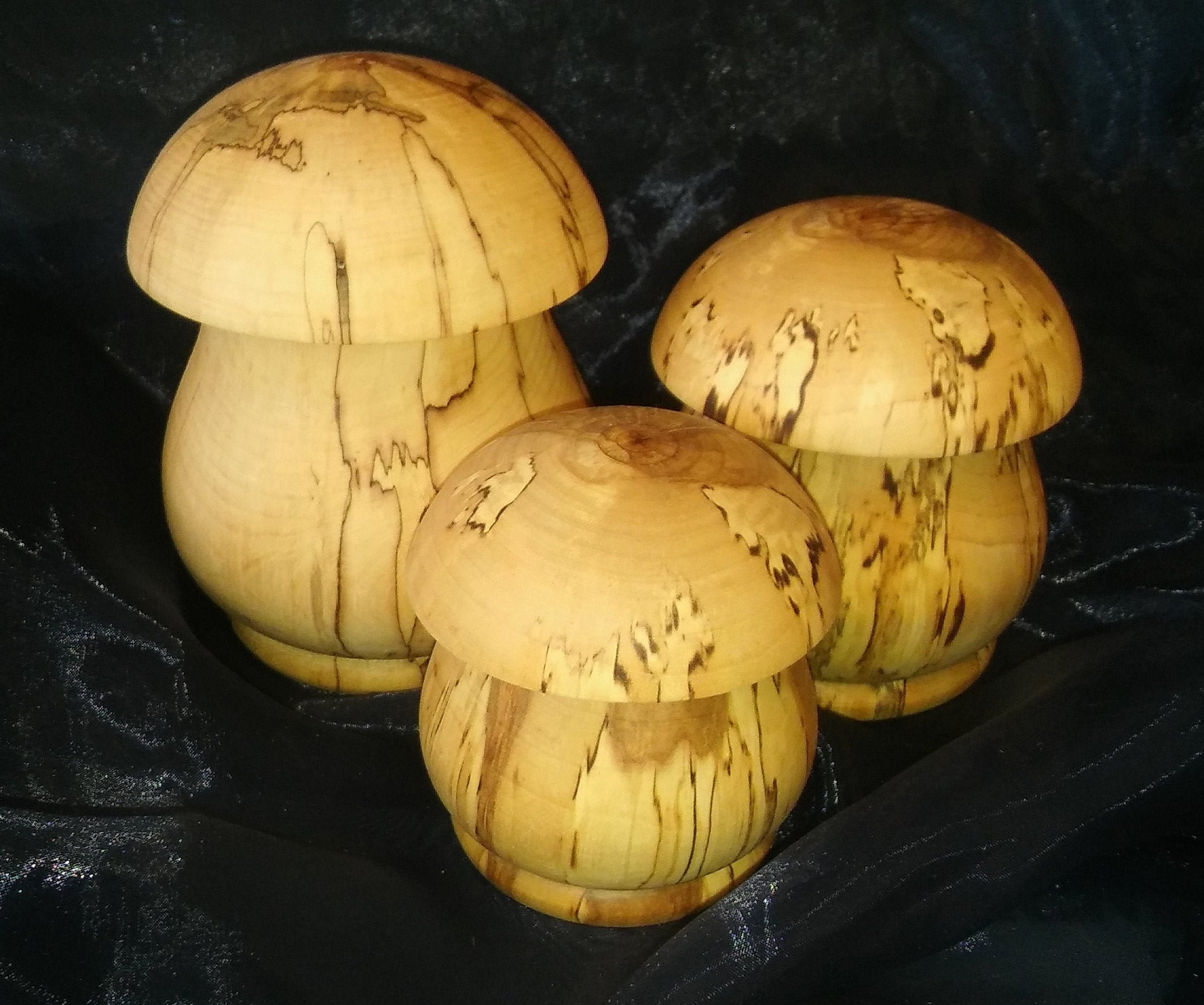 Wooden mushrooms Wooden mushroom set Turned wooden souvenir Etsy
