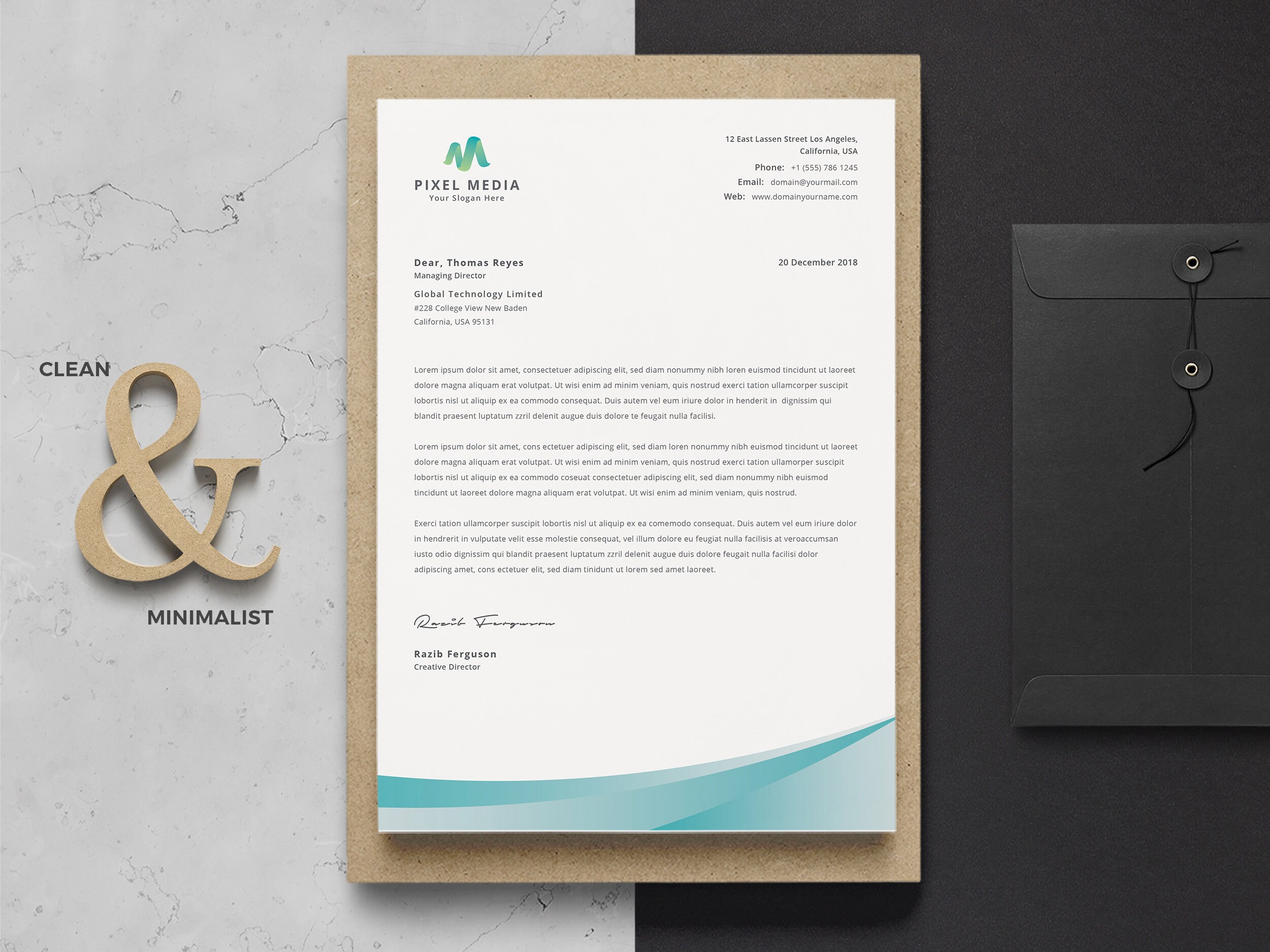 Letterhead Template Word Editable Pdf Printable Business | Etsy