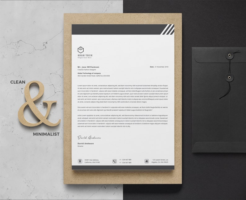 Letterhead Template Word Editable Pdf Printable Business ...
