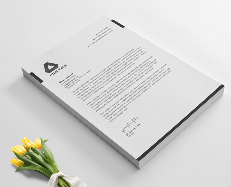 Businesss Letterhead Template Word Editable Pdf Printable ...