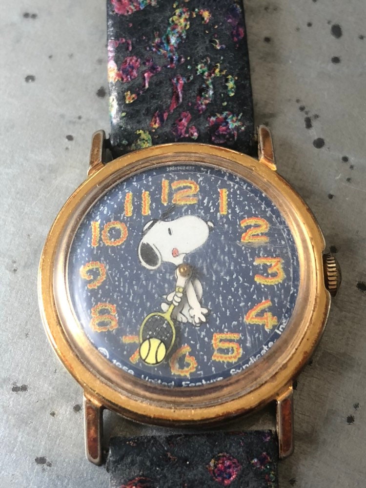 Snoopy Tennis Watch 1970s - Etsy