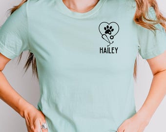 Custom Vet Tech Shirt: Personalized Vet Tech Gift; Custom Vet Shirt; Vet Tech Appreciation Gifts; Vet Staff Gifts; Vet Student Gift