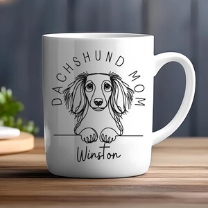 Dachshund Mom Mug, Custom Dachshund Mom Mug, Custom Dog Mom Mug, Dachshund Mom Gift, Custom Dachshund Mug, Weiner Dog Mom Mug