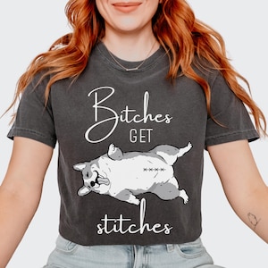 Bitches Get Stitches Shirt, Gift for Vet Tech Appreciation Week, Funny Tee for People Who Work in Veterinary Medicine, Comfort Colors