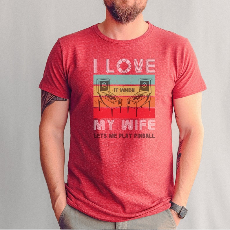 Pinball Shirt, Pinball Gifts, Arcade Shirt, Arcade, Retro Mens Shirts, Retro Mens Clothing