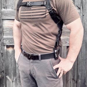 Cognac Leather Suspenders: Rustic Wedding Groomsmen Suspenders