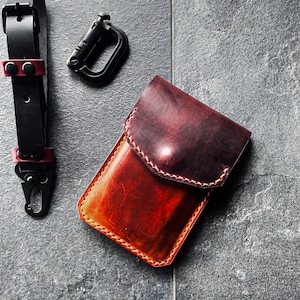 Minimalistische Geldbörse mit Kartenhalter aus Leder | Herren Geldbörse Leder EDC | Benutzerdefinierte Geldbörse | Leder Geldbeutel Schlanke Geldbörse | Personalisierte Geldbörse