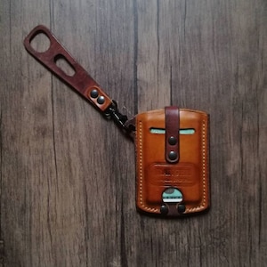 Minimalistische portemonnee met leren kaarthouder | Herenportemonnee leer EDC | Aangepaste portemonnee | Leren portemonnee | Smalle portemonnee | Gepersonaliseerde portemonnee