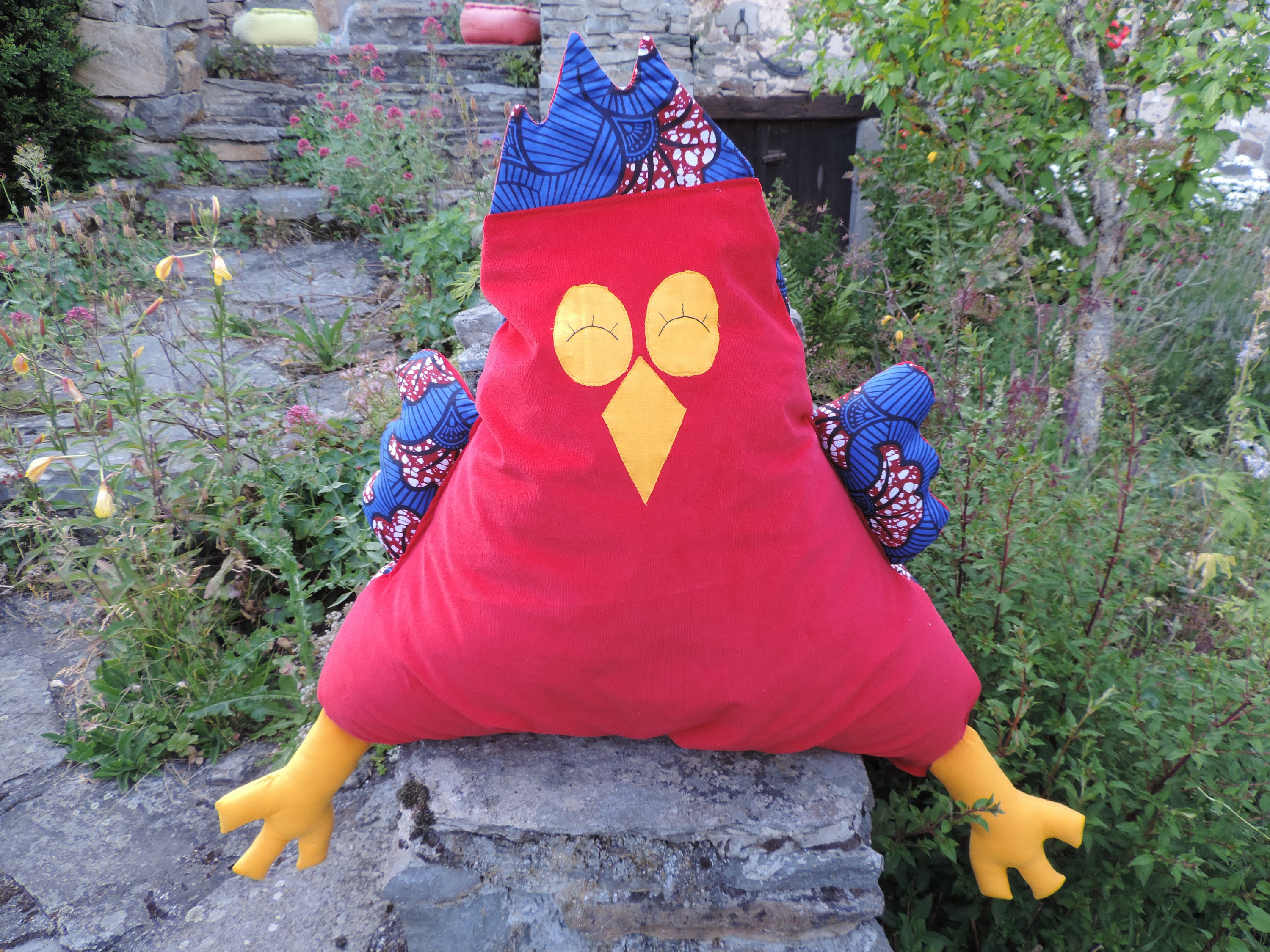 Pouf, Coussin Géant, Peluche Géante en Forme de Poule, Élément Décoration Pour Chambre d'enfant