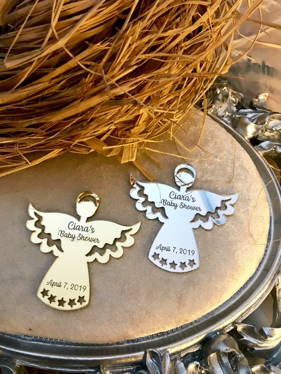 10 Pcs Communion Angel Favors Baby Shower Favor Angel Mirror Magnet Christening Favors Baptism Favors Personalized Mirror Magnet