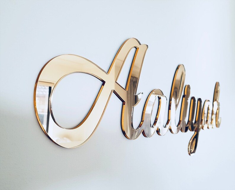 Personalized Acrylic Name Laser Cut Name Wall Acrylic Etsy