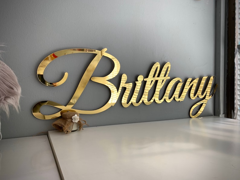 Mirror Name Sign Laser Cut Name Personalized Acrylic Name Etsy UK