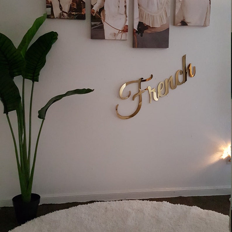 Mirror Name Sign Laser Cut Name Personalized Acrylic Name Etsy