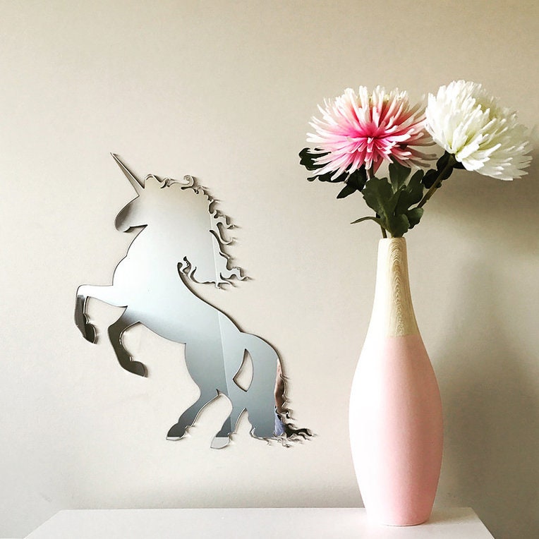 Unicorn Mirror Wall Art Mirror Unicorn Party Mirror Wall Etsy Canada