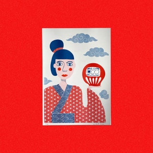 DARUMA GIRL Riso A3