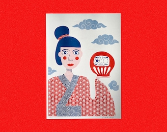 DARUMA GIRL Riso A3