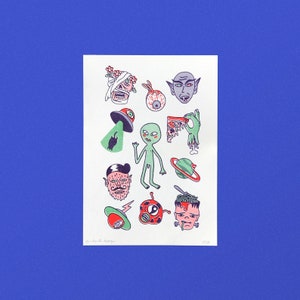 MONSTER & ALIENS Riso A4