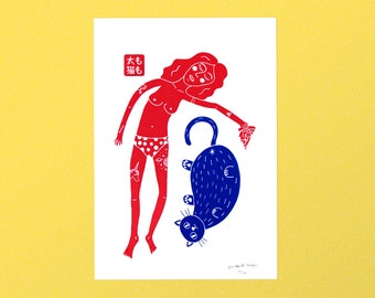 MOMO and a girl I. - PIZZA, 35x50 cm