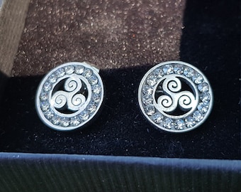 Pendientes Trisquel / triskel earrings / Triskelion / Trisquel / pendientes celtas / celtic earrings / pendientes celtas de mujer