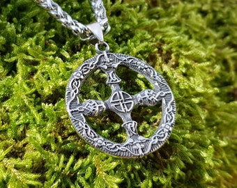 Zonnekruis/Zonnewiel/Zonnekruis/Wielzon/Keltisch/Kelt/Viking/Vikingo/Noors/heidense amulet/Vikinghanger/