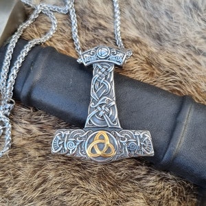 Thor&#39;s Hammer Asgard / Thor&#39;s Hammer / Mjölnir necklace / Thor hammer pendant / Mjölnir pendant / Viking Jewelry / Triquetra / Vikings