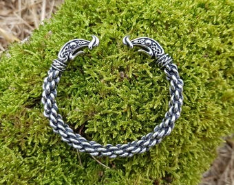 Ragnar Lothbrok Bracelet / Stainless Steel / Viking Armring / Viking Jewelry / Ravens Bangle / Athelstan Bracelet / Celtic Torch / Norse