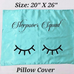 Slumber Party Pillow cases,Sleepover Party Pillow case,Bridesmaid Gifts,Gifts for Bridesmaid Proposal Box,Cheer Team Pilow cases,Satin cases