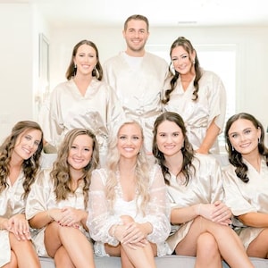 Bridesmaid Robes, Bridal Party Robes,Customised robes, Getting Ready robes,Satin Robes, Wedding Gifts,Personalized Robes,Maid of Honor robes