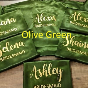 Bridesmaid Robes, Bridal Party Robes, Champagne Robe, Getting Ready robes, Satin Robes, Wedding Gifts, Personalized Robes