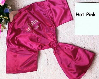Bridesmaid Robes,Bridal Party Robes,Bridesmaid Gifts,Bridesmaid Robes,Satin Robe,Slumber Party Robe,Wedding Gowns,Kimonos,Getting Ready robe
