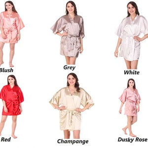 Set Bridesmaid Robes, Bridesmaids party, Silk Bridesmaid Robes, Robes, Wedding Bridesmaids Robes, Floral Bridal Robes,Cheap robes,kimonos, image 8